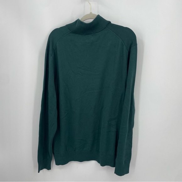 NWT Lands End 100% Supima Cotton 1/4 zip Sweater Sz XL green - Picture 6 of 9